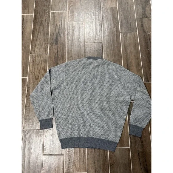 BRIONI 100% CASHMERE Sweater Sz XL Pullover Gray Italy